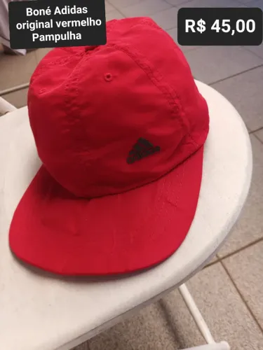 Boné Adidas vermelho original retrô