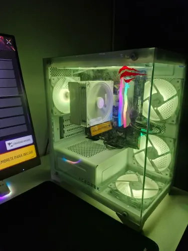 So apenas o gabinete com 6 fans rise mode