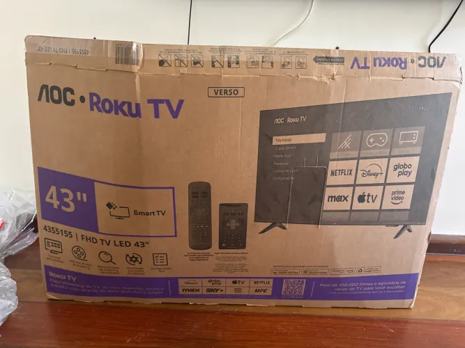 Smartv aoc 43 tela quebrada