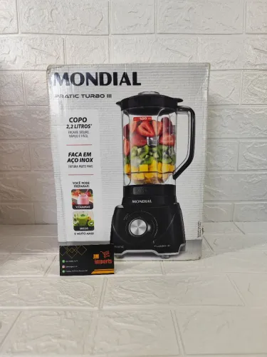 Liquidificador Mondial Turbo III  Preto Novo 550w 220V