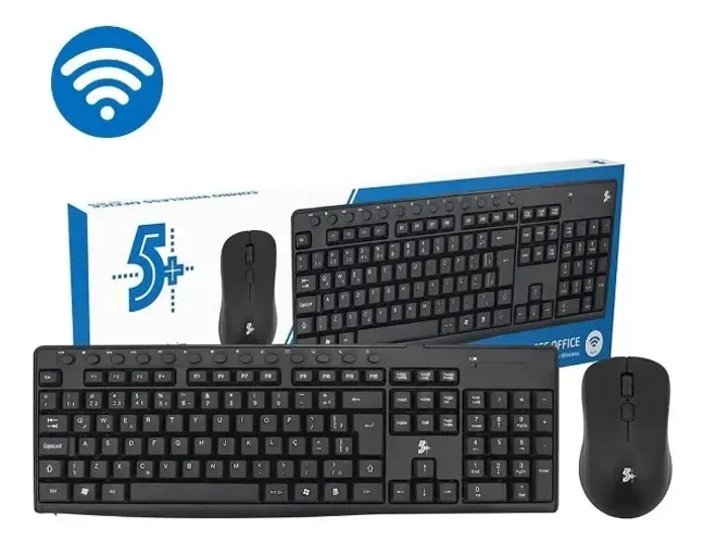 Combo Teclado + Mouse Wireless Sem Fio Office Kw-500 Loja Coimbra Computadores