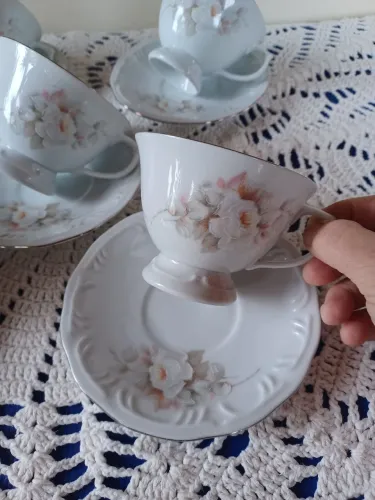 Xícaras de chá porcelana Schmidt 