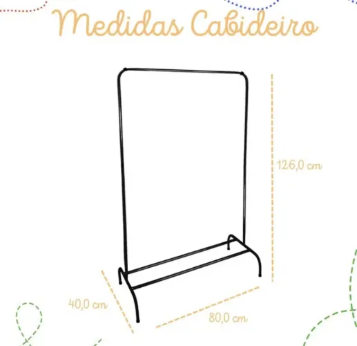 Cabideiro/arara de roupas