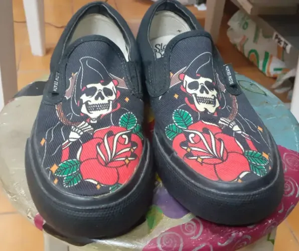 Tenis Feminino Caveira Slow Death