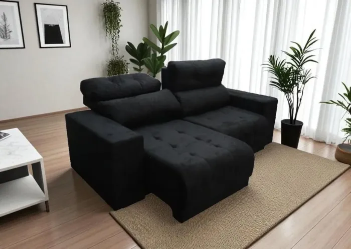 SOFA RETRATIL RECLINÁVEL 2MT FRETE GRÁTIS