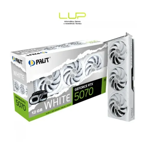 (LOJA FÍSICA) Placa de vídeo GeForce RTX 5070  White OC 3X, Palit, 12gb