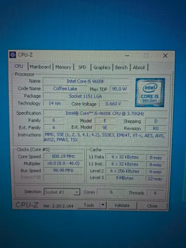 Processador Intel Core i5 9600K