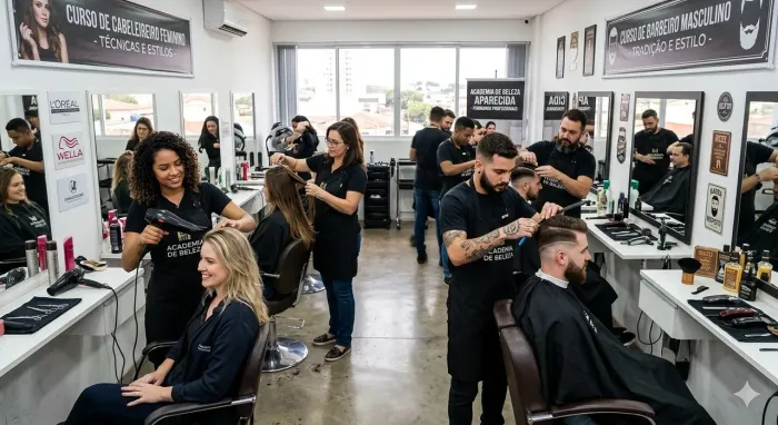 Curso Profissionalizante: Cabeleireiro e Barbeiro (Iniciantes) - Matrículas Abertas!