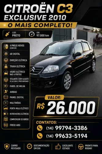 Citroen C3 Exclusive 1.4 Flex 8V 5P 2010