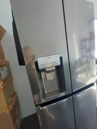 Refrigerador LG Smart French Door 428L Inverter com Door Cooling em Aço Inox 127v (LEIA)