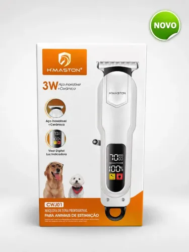 Máquina de Tosa Pet H?Maston CWJ01 3W Recarregável com Visor Digital