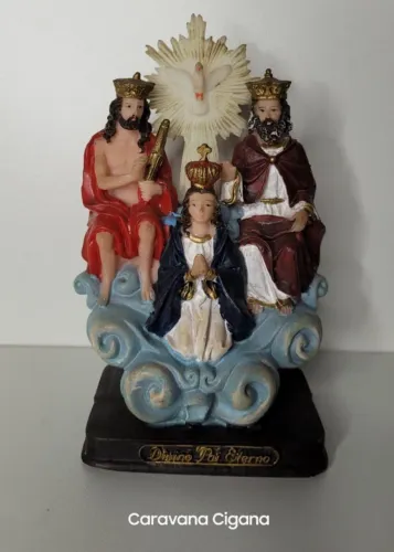 Imagem Católica Divino Pai Eterno Resina 16cm