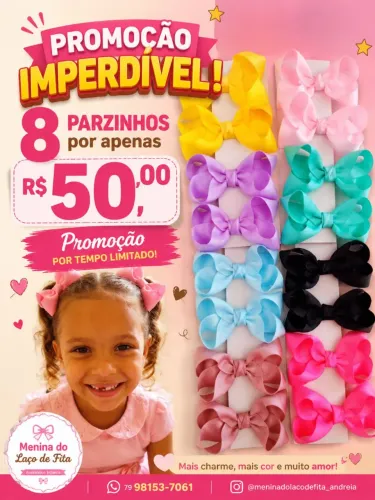 Super promoção kit 8 parzinhos por apenas 50, 00