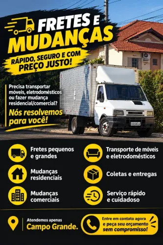 FRETES E MUDANÇAS - RÁPIDO, SEGURO E COM PREÇO JUSTO!