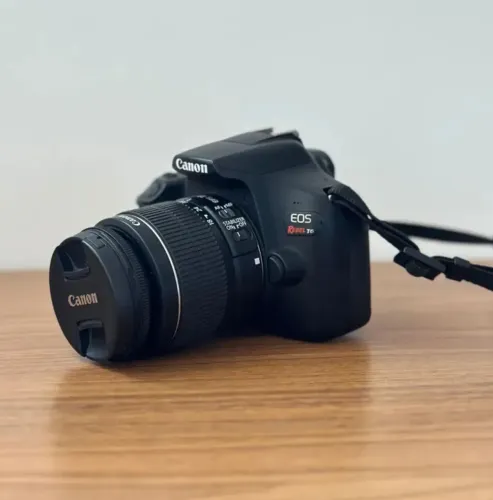 Camera Canon T6 lente 18-55mm manual