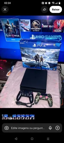 Ps4 slim 1tb c/12 jogos destravado