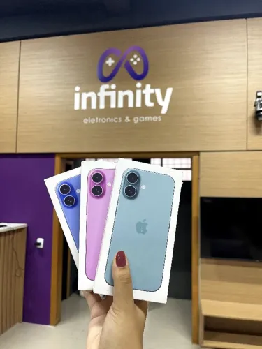 PROMOÇÃO - iPhone 16 128GB - Novo/Lacrado - Infinity Eletronics & Games - PROMOÇÃO