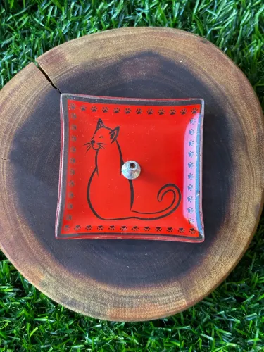 Incensário Gatinho - Vermelho II