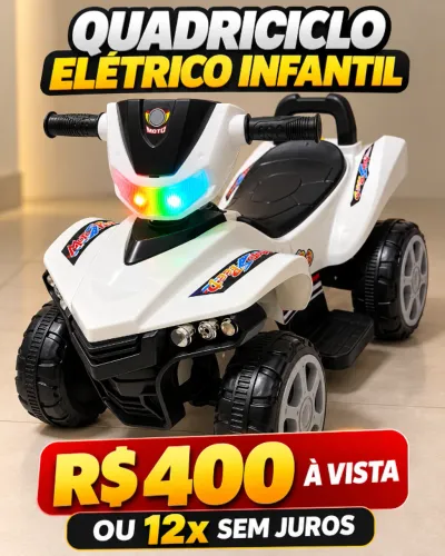 ? Quadriciclo Elétrico Infantil NOVO com LED por R$ 400!