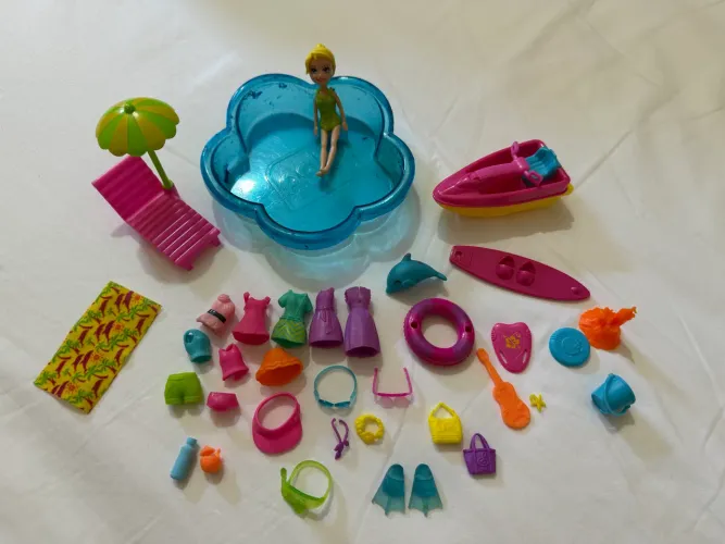 Polly Pocket Super Conjunto Diversão na Praia