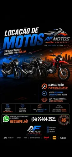 ALUGUEL DE MOTO APENAS 260,00