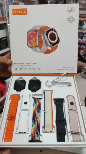 Kit 2 Smartwatch Gold Com 6 Pulseiras