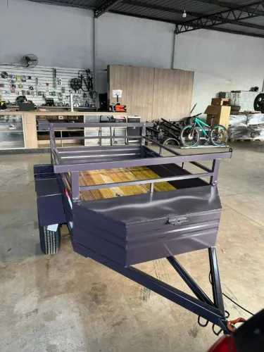 Carretinha 1.50 x 1.20 com Bauzinho | Novo, Forte e Seguro - Reboque