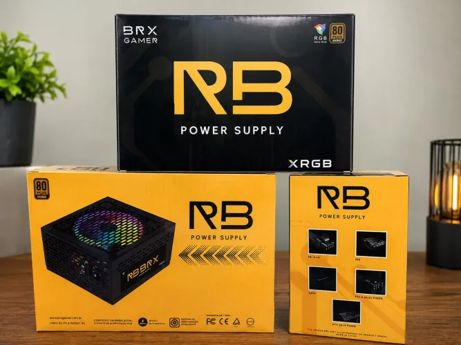 Fonte BRX Rainbow RGB 550W 80 Plus Bronze PFC Ativo RB550W - Apenas 10 Unidades
