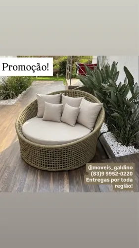 Chaise redonda em corda náutica a pronta entrega 