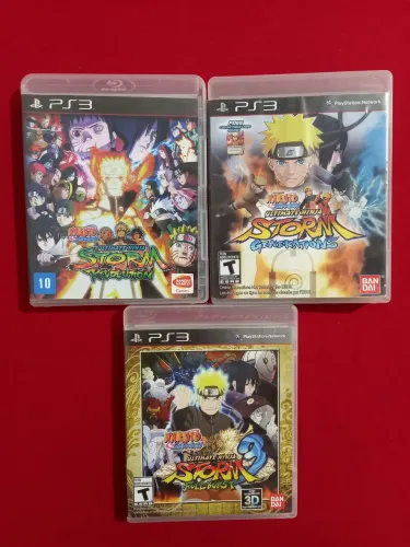 Jogos ps3 - Naruto Revolution, Full Burst, Generation - 03 jogos por apenas 219,00