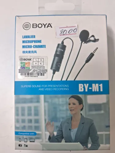 Microfone de Lapela Boya BY-M1 profissional 