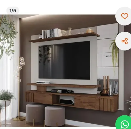 Painel para tv até 65 polegadas e chorme
