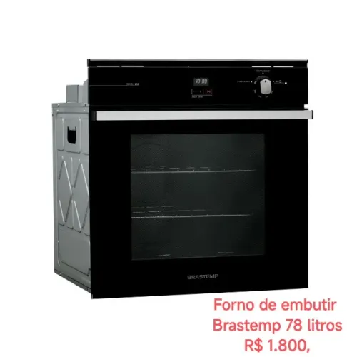 Forno de embutir Brastemp 78 litros