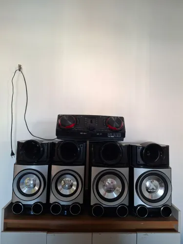 SOM MICRO SYSTEM LG Xboom CJ87 +4 caixas XMetal Bass (grave da bobônica)