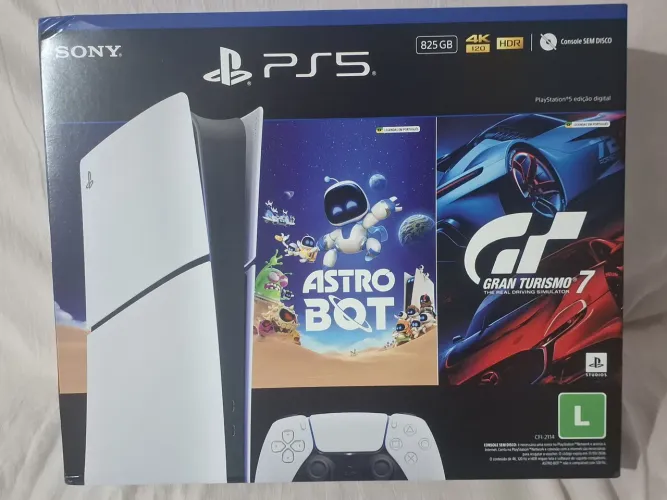 Playstation 5 PS5 Slim Mídia Digital 825GB + Jogos - Novo, Lacrado e com Nota Fiscal
