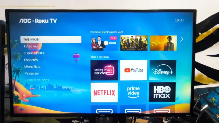 Televisão Smart 43, Polegadas RokuTV