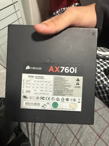 Fonte corsair ax760i 80 plus platinum full modular