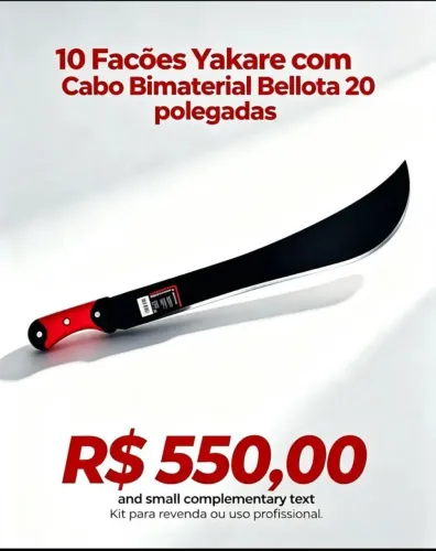 Kit 10 facões bimaterial