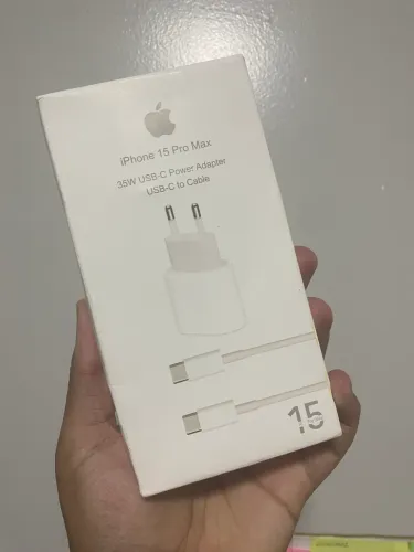 Kit Carregador 15 16 17 iPhone Tipo C Tipo C 35W Fonte Cabo iPhone