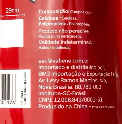 Super Pano Vabene | 21cm x 29cm C/45 Panos R$ 11,70