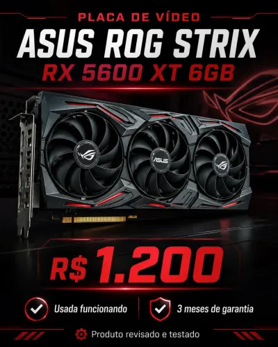 Placa de vídeo ASUS ROG Strix RX 5600 XT 6GB 