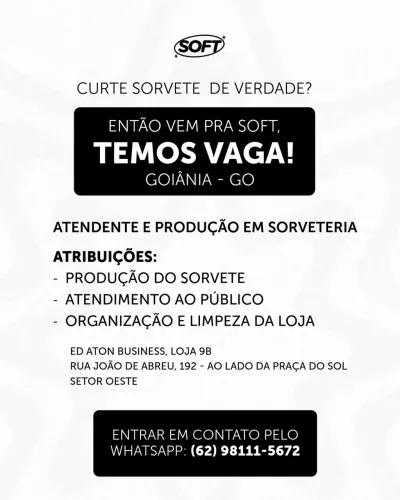 Atendente Sorveteria