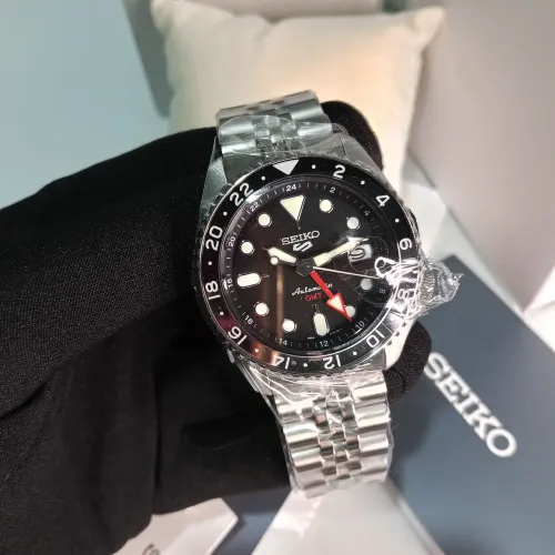 Relógio Novo Seiko 5 Spots GMT Completo REF SSK001K1