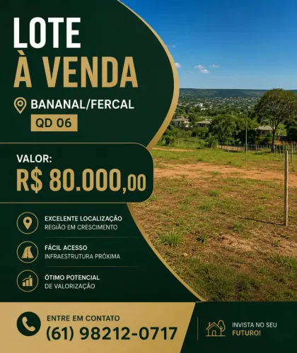 Lote no Bananal/Fercal 
