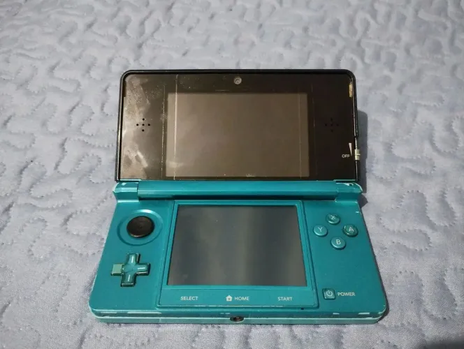 Nintendo 3DS Old Aqua Blue Desbloqueado + Acessórios