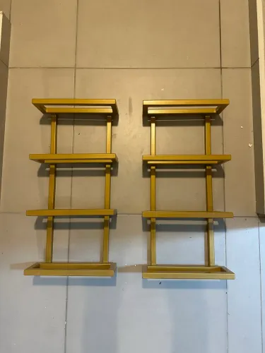 (Novo) Suporte de Vinho Metalom Dourado