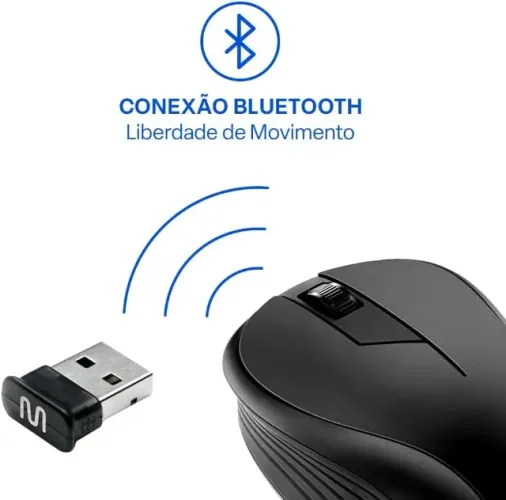 Mouse sem Fio Multi MS350 USB 1200 DPI Ergonômico