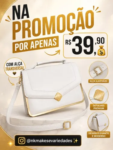 MARAVILHOSA ESSA BOLSA COM ALÇA TRANSVERSAL POR APENAS R$39,90 A VISTA OU PIX ?