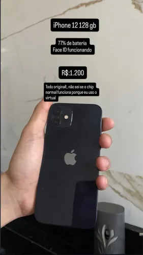 iPhone 12 128gb (acompanha película e 2 capinhas)