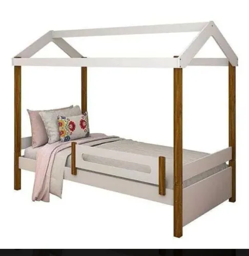 Cama casinha branco/mel